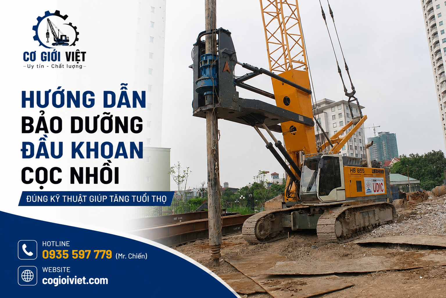 gia công, sửa chữa hoặc cung cấp đầu khoan cọc nhồi chất lượng cao