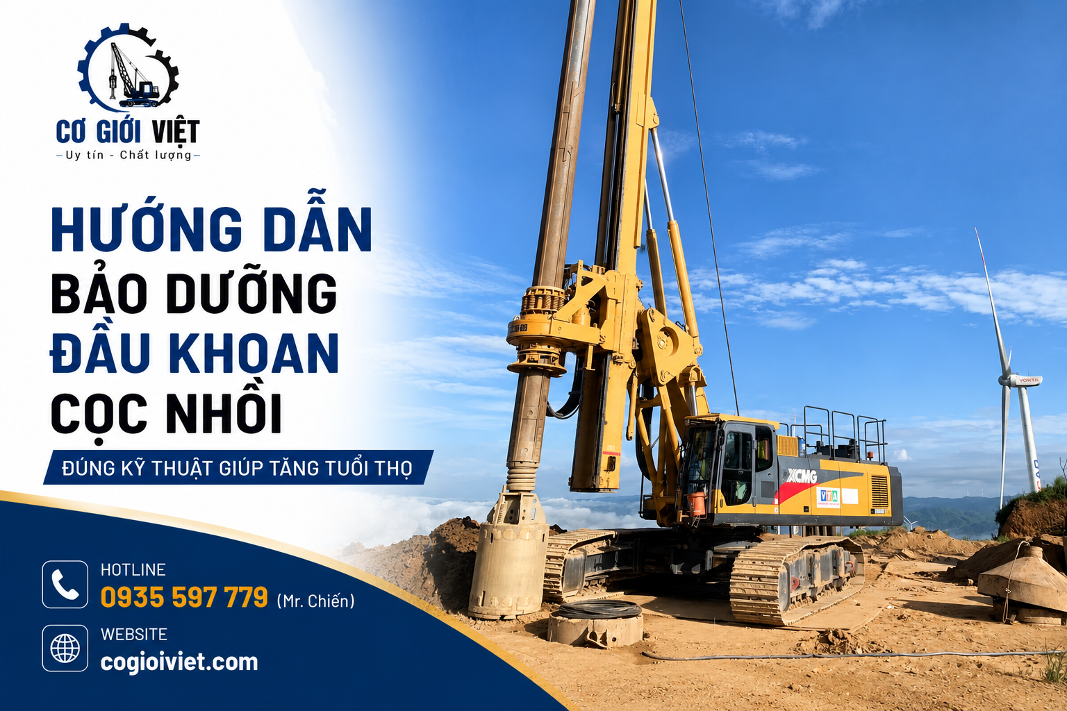 CƠ GIỚI VIỆT CHUYÊN BẢO DƯỠNG ĐẦU KHOAN CỌC NHỒI MIỀN NAM